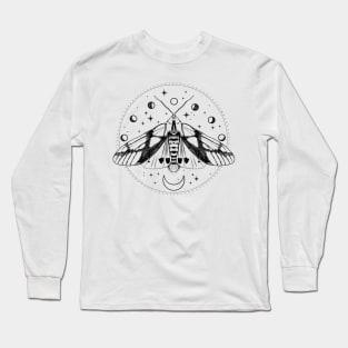 Luna moth with moon phases Long Sleeve T-Shirt
